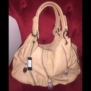 Just Fab beige handbag